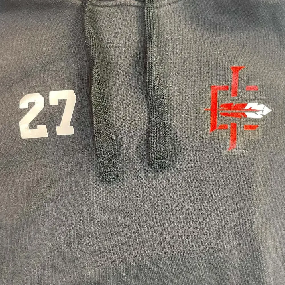 Adidas Black Pullover Hoodie LF Arrow Logo Number 27 Men’s Large